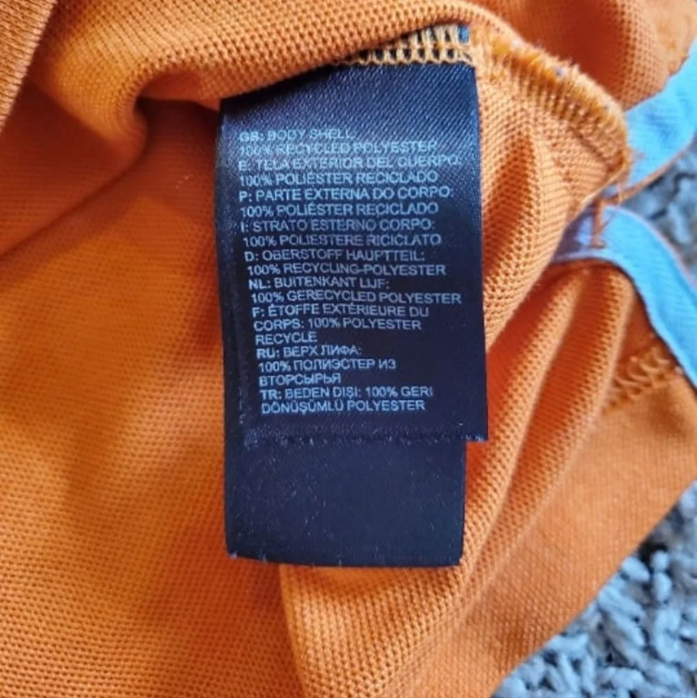 Men's Large The North Face 1/4 Zip Polo‎ Shirt orange short sleeve tee T-shirt